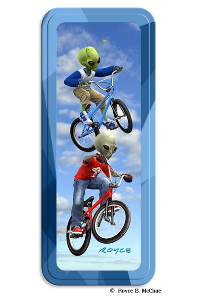 Grey vs Green: BMX Pencil Tin