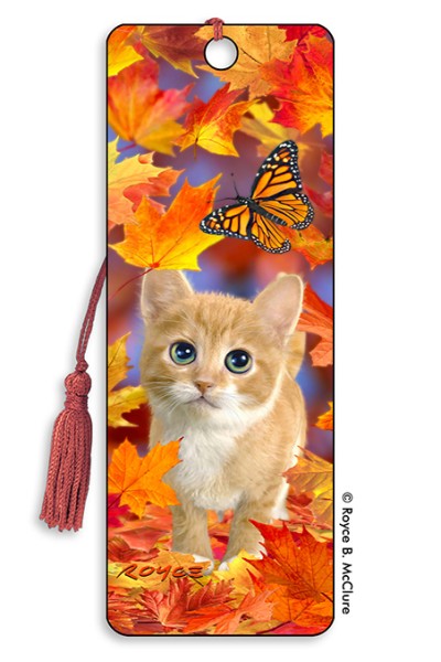 Fall Kitten Bookmark