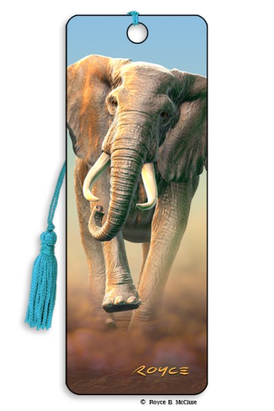 Charging Elephant Bookmark
