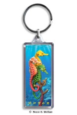 Seahorses Keyring