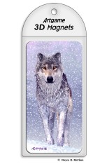 Snow Wolf Magnet