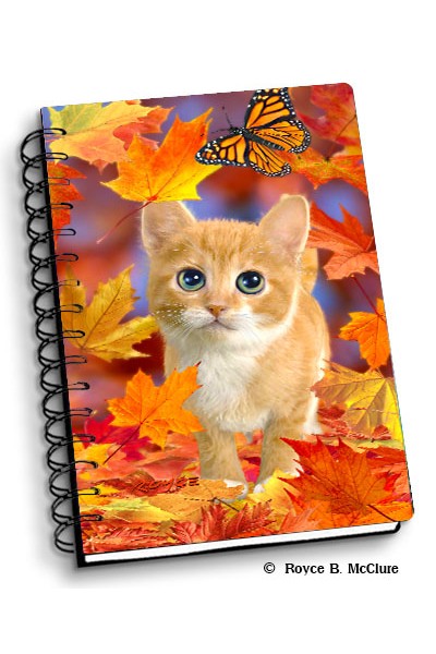 Fall Kitten Notebook