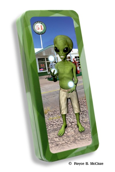 Juggling Alien Pencil Tin