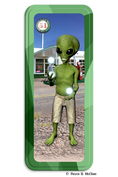 Juggling Alien Pencil Tin
