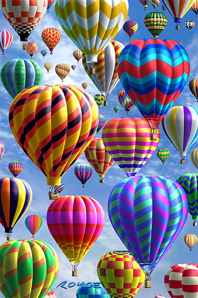 Hot Air Postcard
