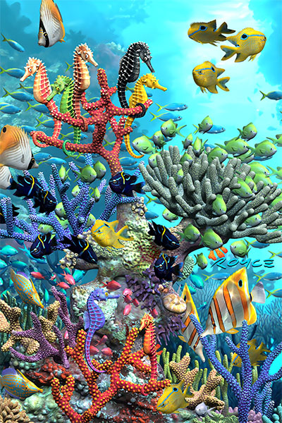 Coral Turtles Flip Postcard