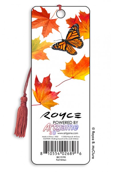 Royce Bookmark - Fall Kitten