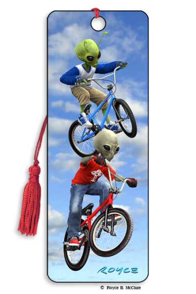 Royce Bookmark - Grey vs Green: BMX (Aliens)