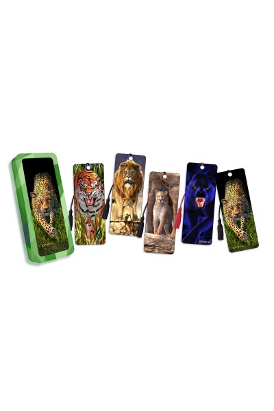 Royce Bookmark Collection Tin - Big Cats