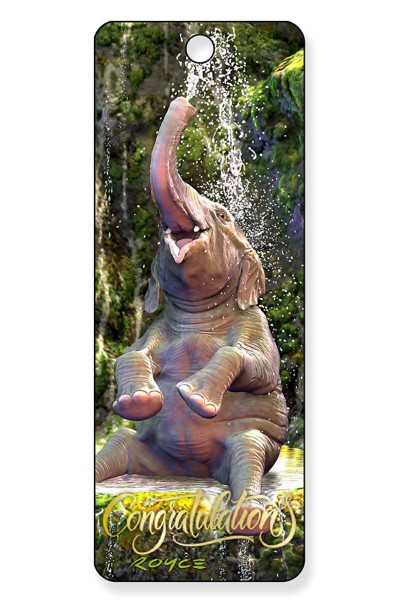 Royce Gift Bookmark - Congratulations "Elephant Bath"