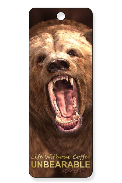 Royce Gift Bookmark - Life Without Coffee "Grizzly Bear"