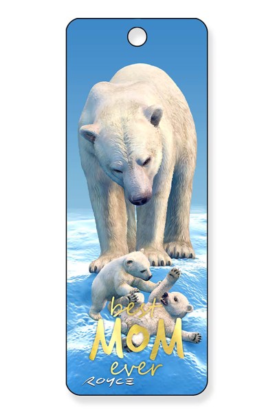 Royce Gift Bookmark - Best Mom Ever "Polar Bears"