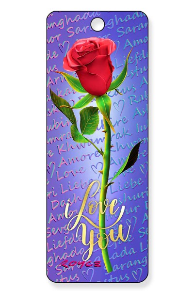 Royce Gift Bookmark - I Love You "Red Rose"