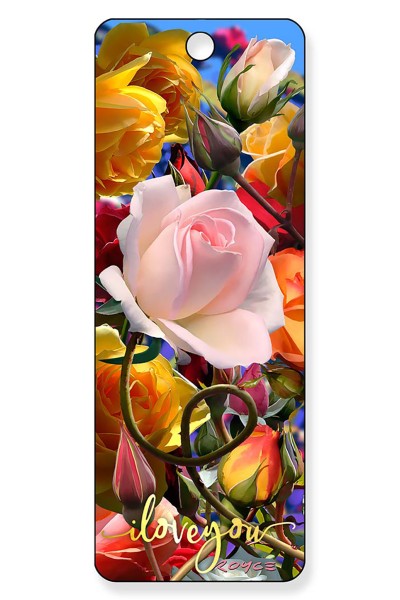 Royce Gift Bookmark - I Love You "Roses"