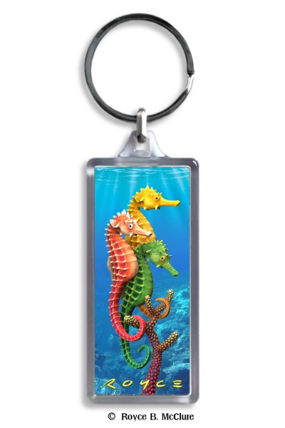 Seahorses Keyring
