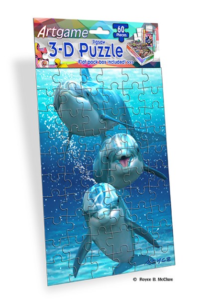 Royce 60pc Mini Puzzle - Dolphins Flip 