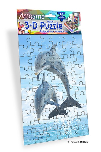 Royce 60pc Mini Puzzle - Dolphins Flip 
