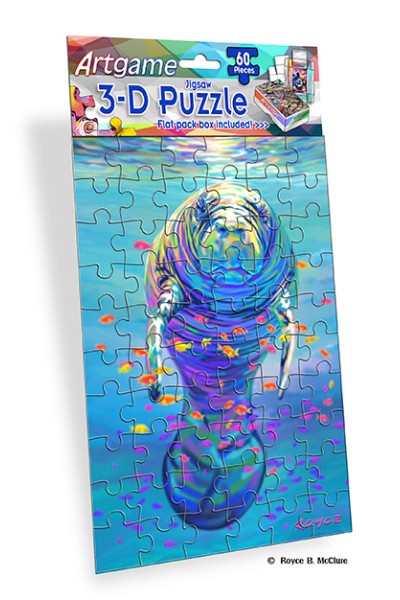 Royce 60pc Mini Puzzle - Manatees Flip 