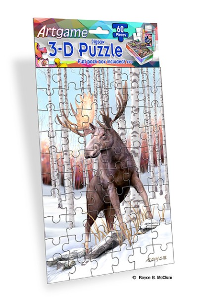 Royce 60pc Mini Puzzle - Wolf Moose Flip 