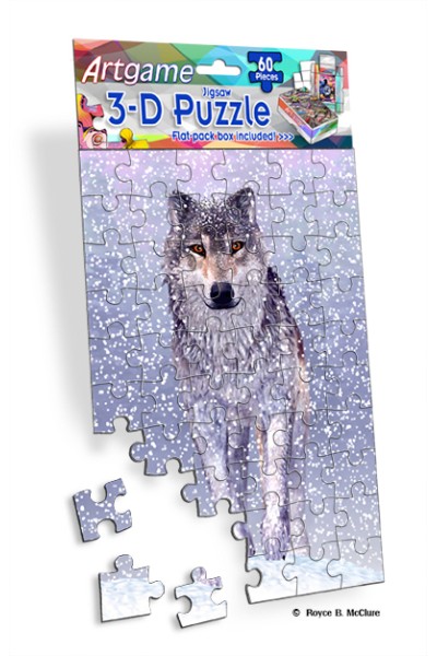 Royce 60pc Mini Puzzle - Wolf Moose Flip 