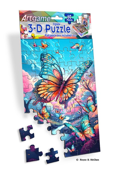 Artgame 60pc Mini Puzzle - Butterfly River 