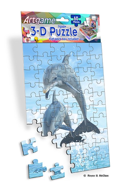 Royce 60pc Mini Puzzle - Dolphins Flip 