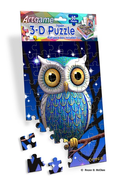 Royce 60pc Mini Puzzle - Owls Flip 