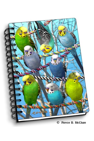 Royce Small Notebook - Budgies 