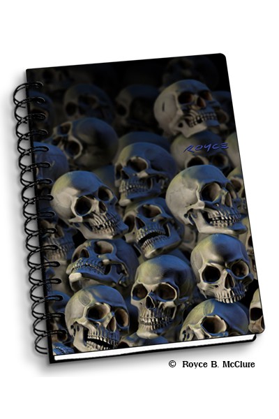 Royce Small Notebook - Dark Skulls 
