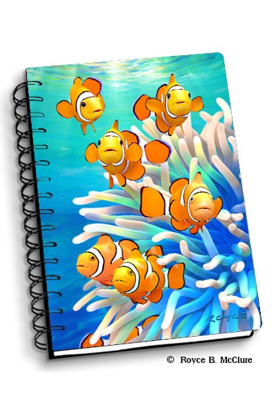 Royce Small Notebook - Orange Clowns 