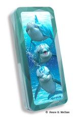 Royce Pencil Tin - Dolphin Trio