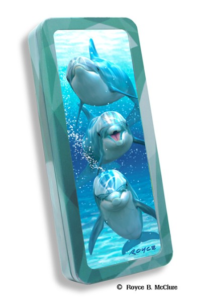 Royce Pencil Tin - Dolphin Trio