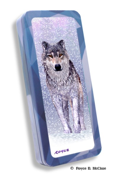Royce Pencil Tin - Snow Wolf 