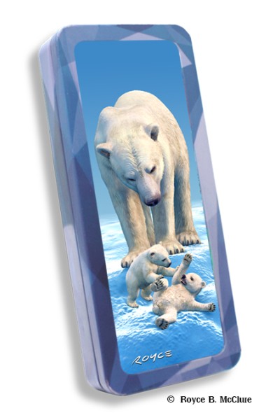 Royce Pencil Tin - Polar Bears