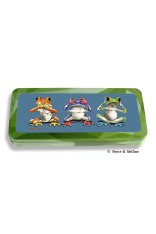 Royce Pencil Tin - No Evil Frogs