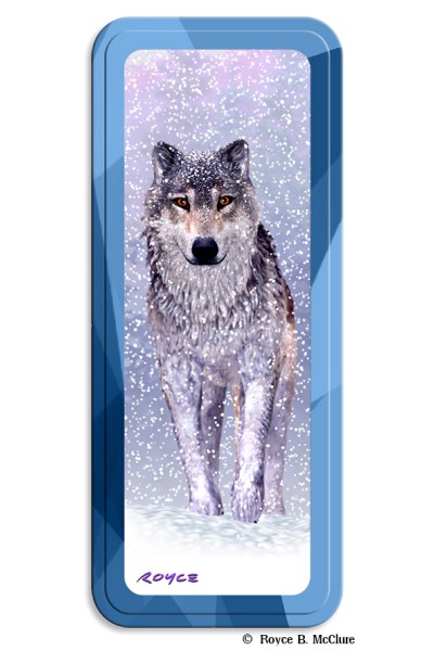 Royce Pencil Tin - Snow Wolf 