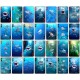 3D Sharks Playing cards - BLUE