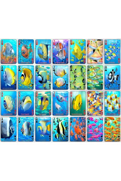 3D Tropical Fish Playing cards