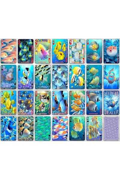3D Tropical Fish Playing cards