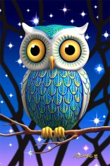 Owls Flip Postcard