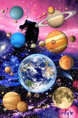 Planets Postcard