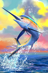 Royce 4"x6" Postcard - Marlin 