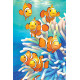 Royce 4"x6" Postcard - Orange Clowns 