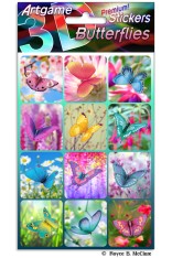 3D Stickers - Butterflies - by Artgame