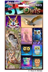 3D Stickers - Owls - by Artgame