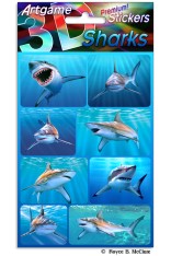 3D Stickers - Sharks - by Artgame
