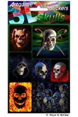 3D Stickers - Skulls - by Artgame