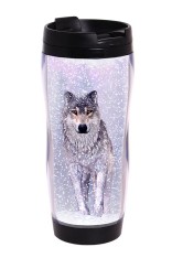 Snow Wolf Travel Mug