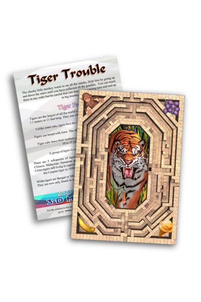 Tiger Trouble Maze Card
