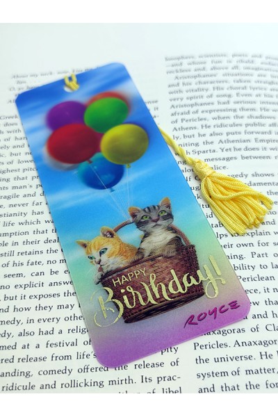 Royce Gift Bookmark - Happy Birthday "Kitty Up"